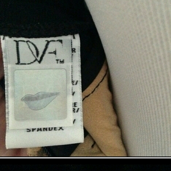 Diane von FurstenbergJeannie Sleeveless Contrast Cork Leather Dress Sz6 - Picture 8 of 10